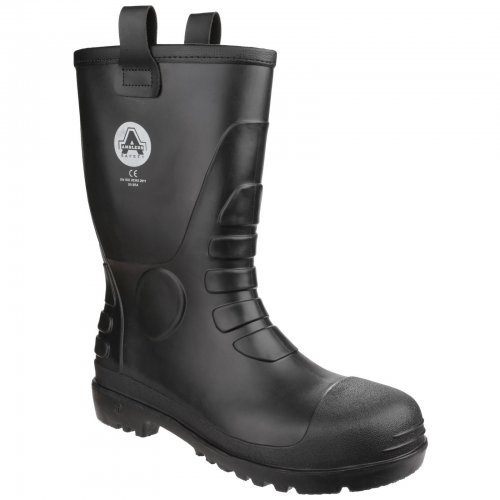 Amblers FS90 Black PVC Rigger Boots