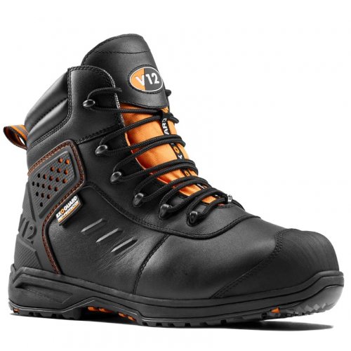 V12 V2180 Invincible IGS Black / Orange Safety Boots