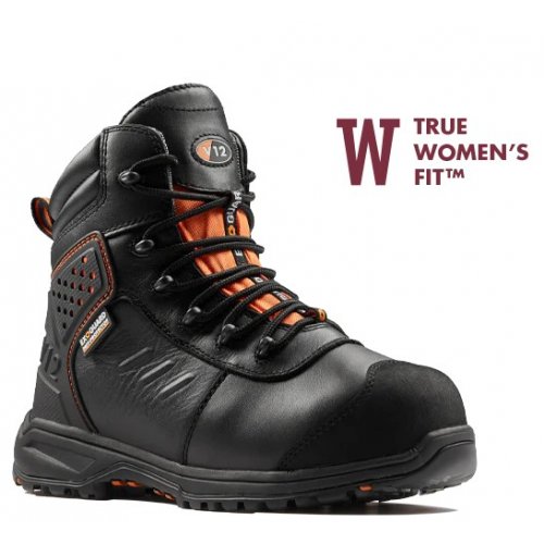 V12 V2185 Invincible IGS Women's Black / Orange Safety Boots
