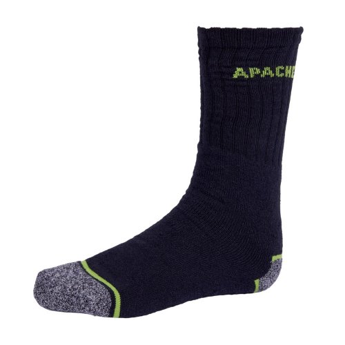 Apache Burlington Black Cotton 3 Pack Work Socks