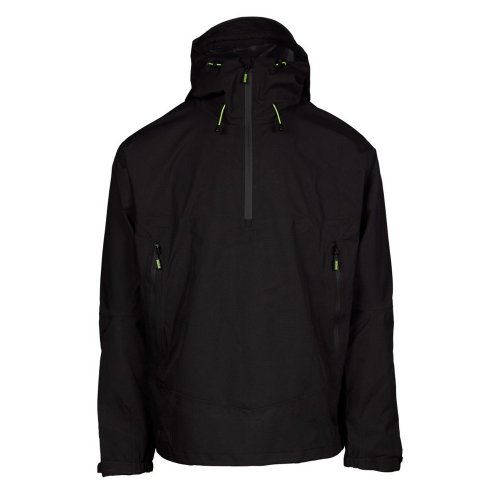 Apache White Rock 1/4 Zip Black Rain Jacket Lightweight