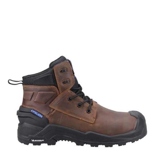 Amblers AS980C Crusader Waterproof Safety Boots Brown