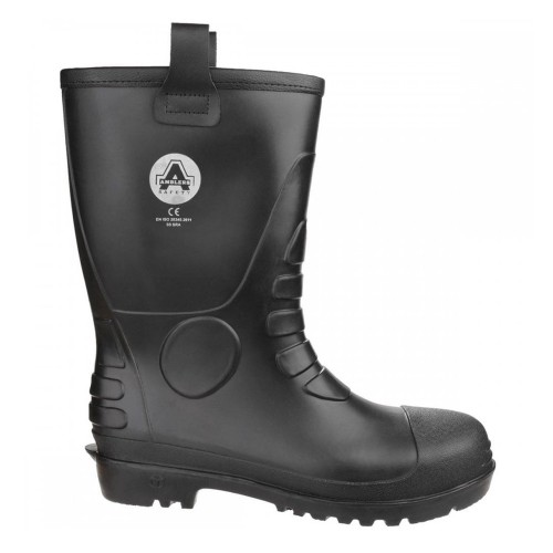 Amblers FS90 Black PVC Rigger Boots