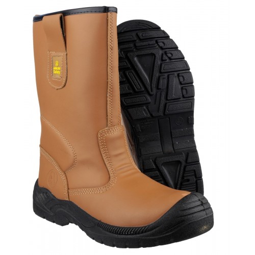 Amblers FS142 Tan Safety Rigger Boots