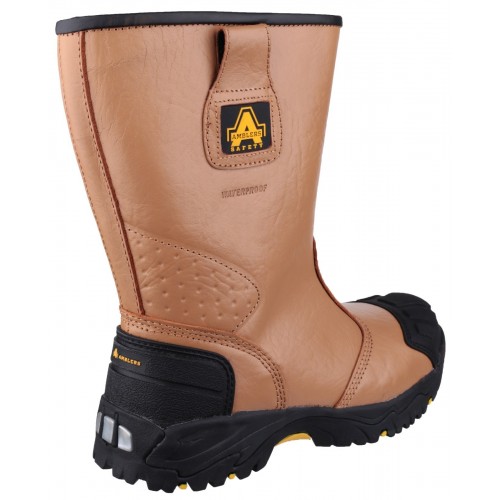 Amblers FS143 Tan Waterproof Safety Rigger Boots