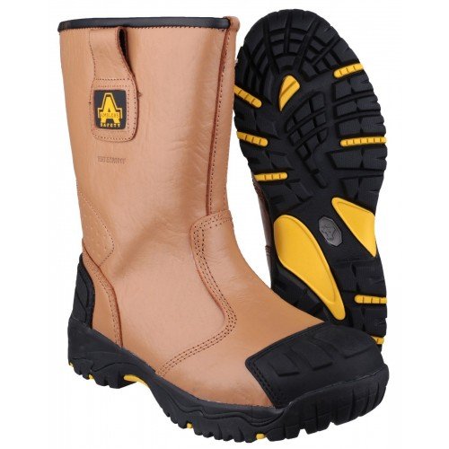 Amblers FS143 Tan Waterproof Safety Rigger Boots