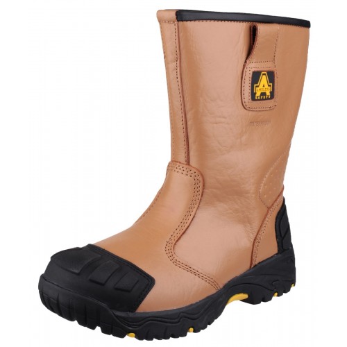 Amblers FS143 Tan Waterproof Safety Rigger Boots