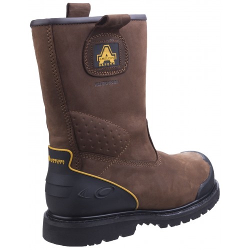 Amblers FS223C Brown Safety Rigger Boots