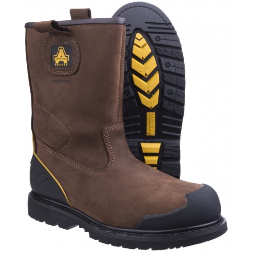 Amblers FS223C Brown Safety Rigger Boots