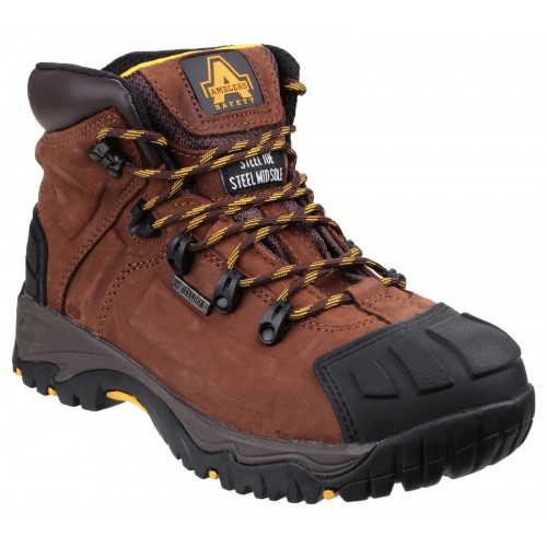 Amblers FS39 Brown Waterproof Safety Boots