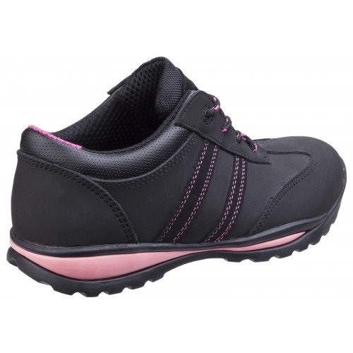 Amblers FS47 Black/Pink Ladies Safety Trainers