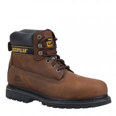 CAT Holton SB Brown Steel Toe Safety Boots
