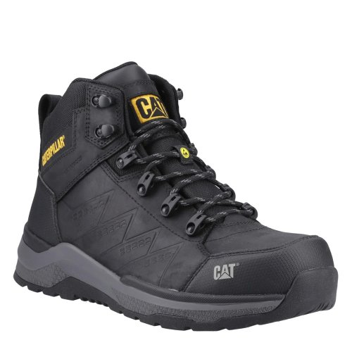 CAT Inductor Leather Safety Boots Metal Free ESD Black