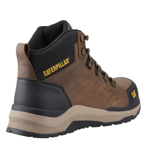 CAT Inductor Leather Safety Boots Metal Free ESD Brown