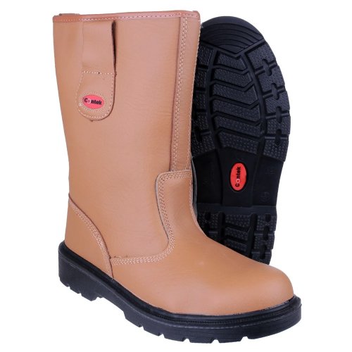 Centek FS334 Tan S1P Safety Rigger Boots Steel Toecap 