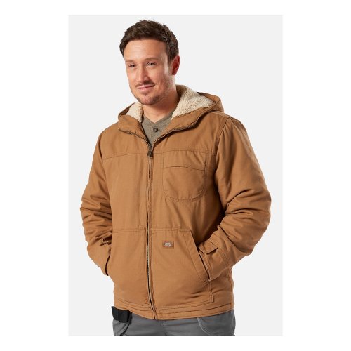 Dickies Brown Sherpa Lined Duck Jacket