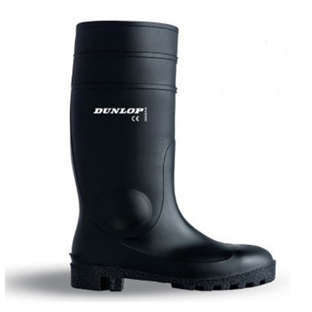 Dunlop Protomastor Safety Wellington Boots - Unisex, Black, Size UK 3 / EU 36, PVC Sole