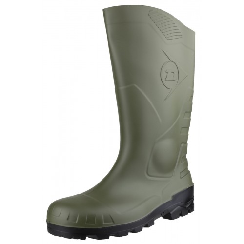 Dunlop Devon Green Black Safety Wellingtons