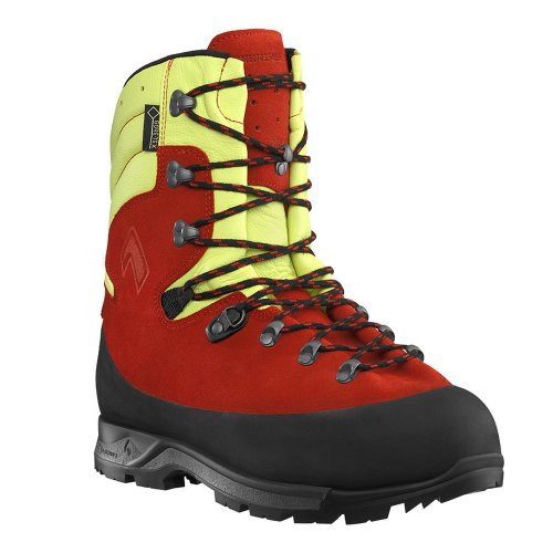 Haix Protector Forest 2.1 Red / Yellow Safety Boots GORE-TEX Chainsaw Protection