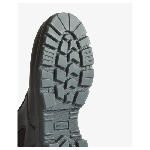 Hunters Drift Black Leather Occupational Dealer Boots Slip Non Safety