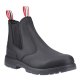 Hunters Drift Black Leather Occupational Dealer Boots Slip Non Safety