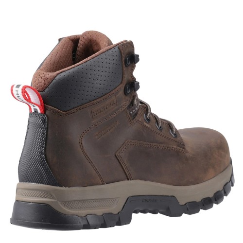 Hunter Lightning Waterproof Safety Boots Brown