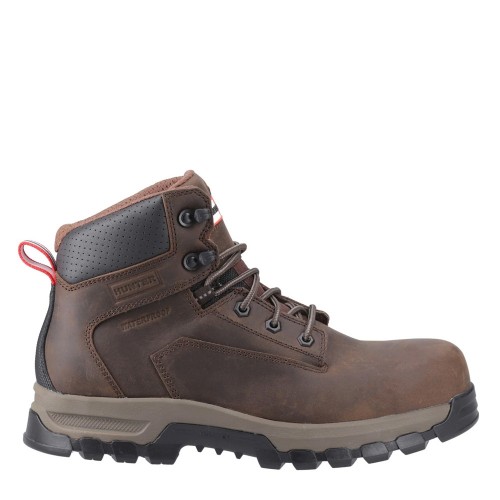 Hunter Lightning Waterproof Safety Boots Brown
