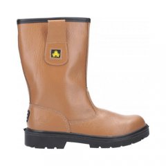 Amblers FS124 Tan Pull On Safety Rigger Boots