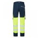 Leo Workwear Winsford Stretch Cargo Trousers Hi-Vis Yellow / Navy