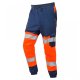 Leo Workwear Hawkridge Class 1 Stretch Trousers Hi-Vis Orange / Navy