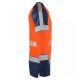 Leo Workwear Ruda Class 2 Long-Sleeved T-Shirt Hi-Vis Orange / Navy