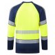 Leo Workwear Ruda Class 2 Long-Sleeved T-Shirt Hi-Vis Yellow / Navy