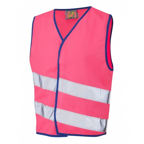 Leo Workwear Neonstars Pink Children's Waistcoat