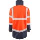 Leo Workwear Clovelly Orange Navy Hi Vis Anorak