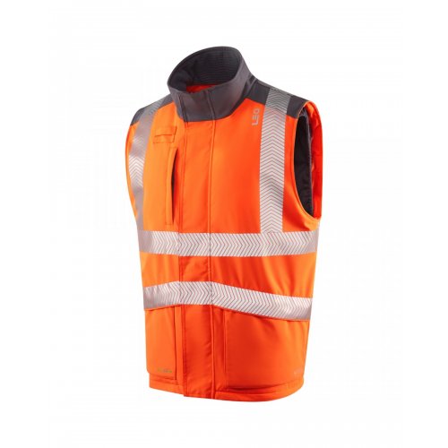 Leo Workwear Halsinger Hi Vis Orange Class 2 Bodywarmer