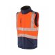 Leo Workwear Halsinger Hi Vis Orange/Navy Class 1 Bodywarmer