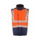 Leo Workwear Halsinger Hi Vis Orange/Navy Class 1 Bodywarmer