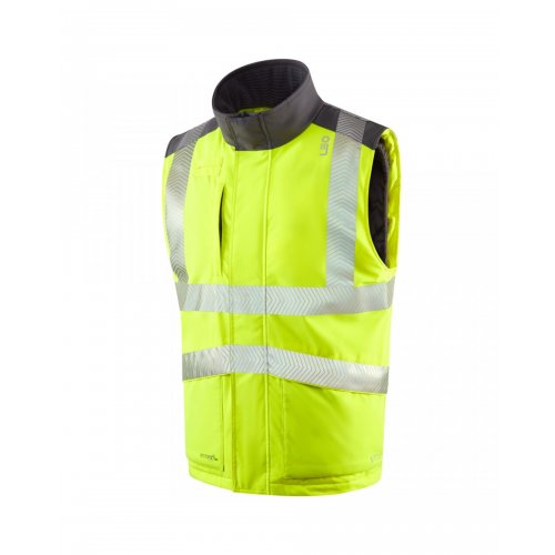 Leo Workwear Halsinger Hi Vis Yellow Class 2 Bodywarmer