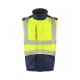 Leo Workwear Halsinger Hi Vis Yellow/Navy Class 1 Bodywarmer