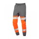 Leo Workwear Hawkridge Orange Grey Hi Vis Jogging Trousers