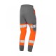 Leo Workwear Hawkridge Orange Grey Hi Vis Jogging Trousers