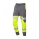 Leo Workwear Hawkridge Yellow Grey Hi Vis Jogging Trousers