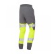 Leo Workwear Hawkridge Yellow Grey Hi Vis Jogging Trousers