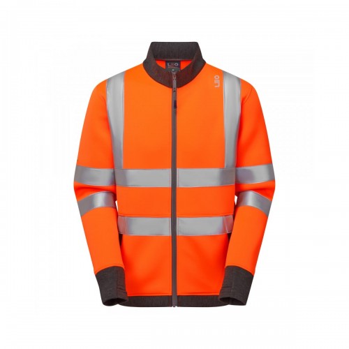 Leo Workwear Arganite EcoViz Air Layer Full Zip Sweatshirt Orange