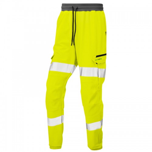 Leo Workwear Hawkridge Yellow Hi Vis Jogging Trouser