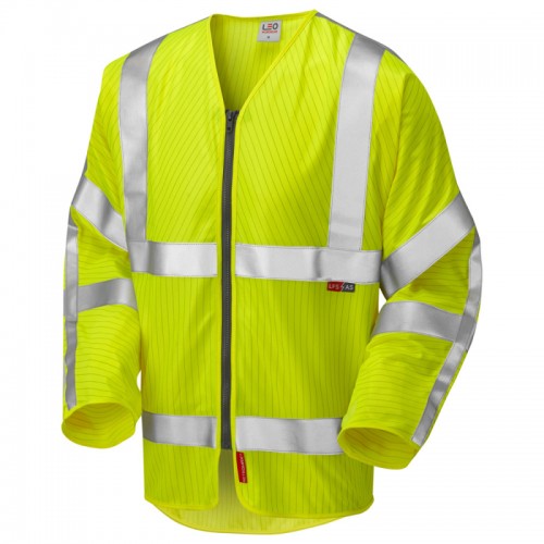 Leo Workwear Huish Yellow Sleeved Zip Waistcoat