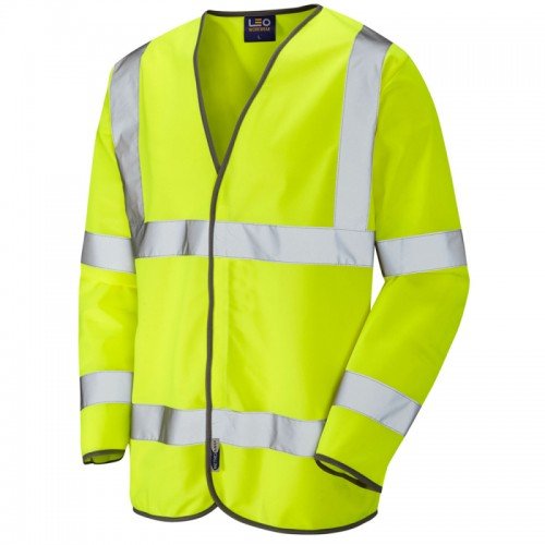 Leo Workwear Shirwell Yellow Hi Vis Sleeved Waistcoat