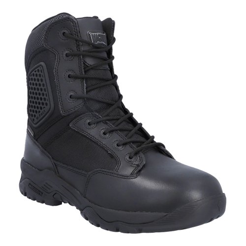Magnum Strike Force 8.0 Waterproof Black Non-Safety Boots Side-Zip