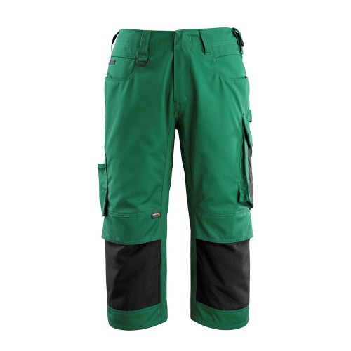 Mascot Safe Unique Altona 3/4 Length Pants With Kneepad Pockets - Green/black