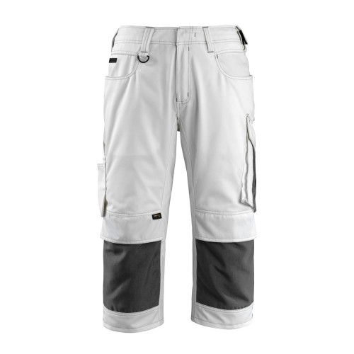 Mascot Safe Unique Altona 3/4 Length Pants With Kneepad Pockets - White/dark Anthracite